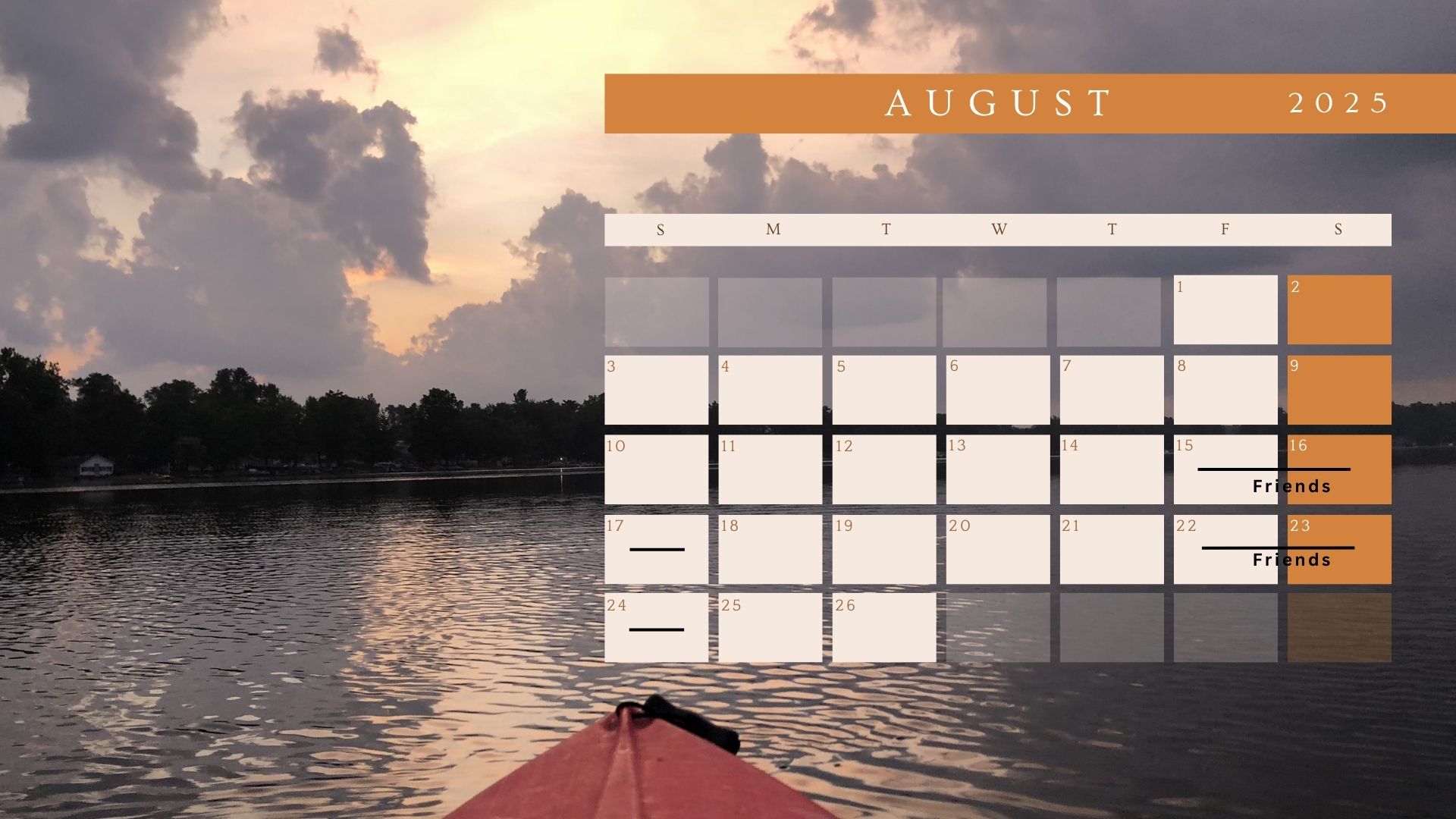August Calendar